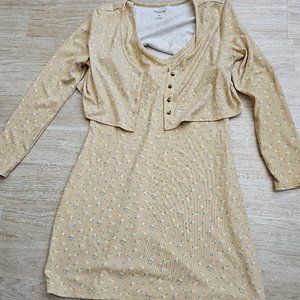 2 piece tank dress with matching cropped cover